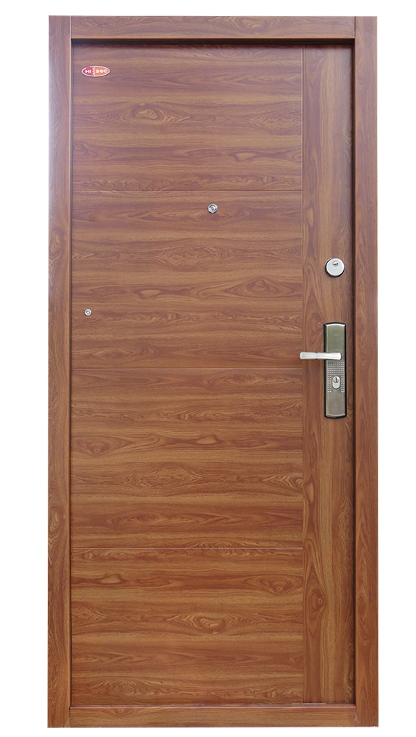 Aranytölgy színű Hi-Sec biztonsági ajtó